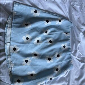 Princess Polly Light Blue Floral A-Line Skirt